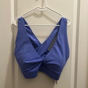 NWT Fabletics Womens 3X Oasis Twist Sports Bra Periwinkle Punch Crisscross Strap